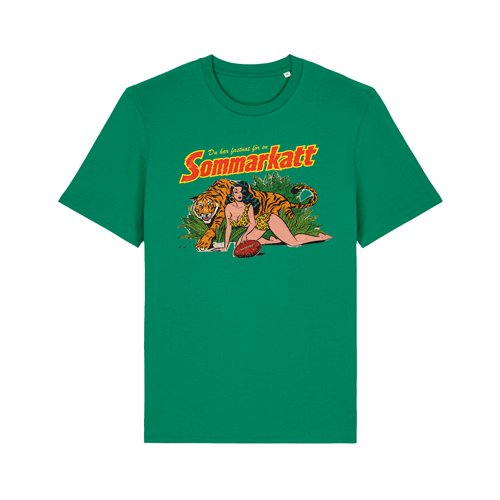 Lovet - T-shirt grön "Sommarkatt"