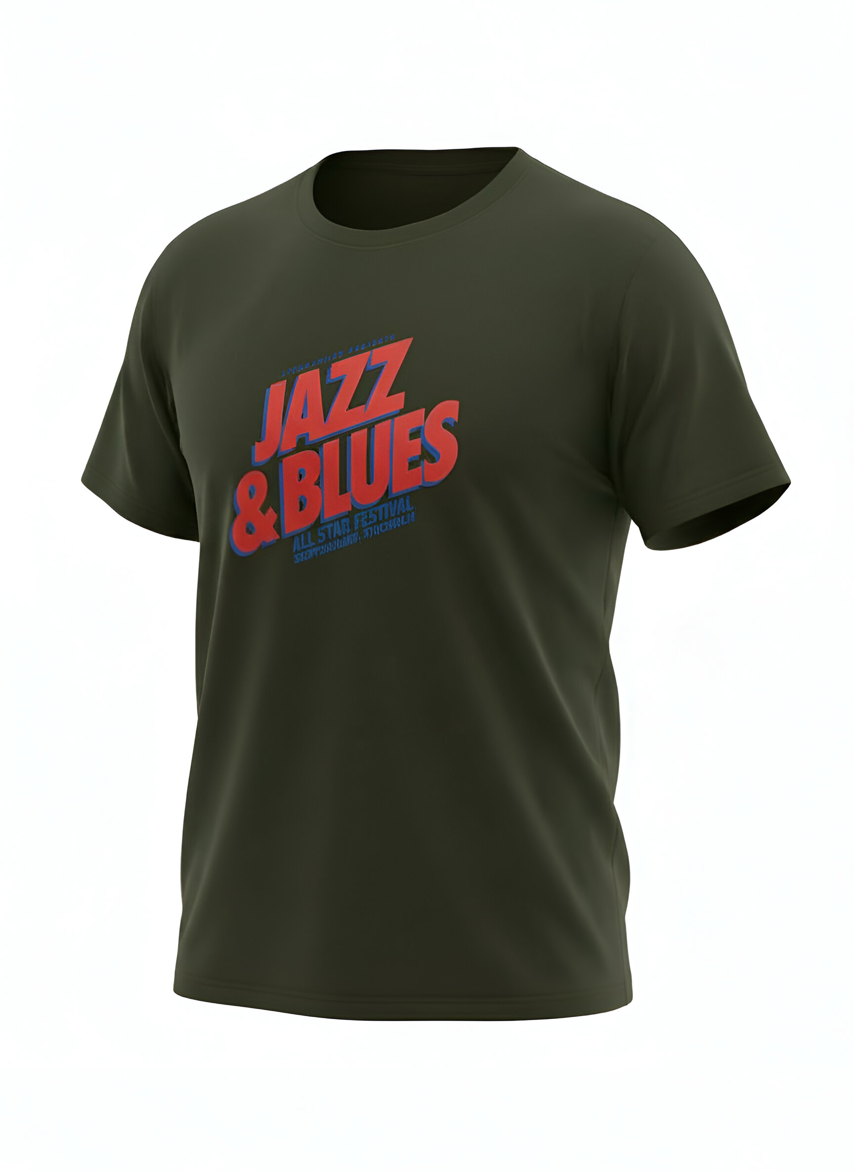 Jazz Blues Tee - Olive green
