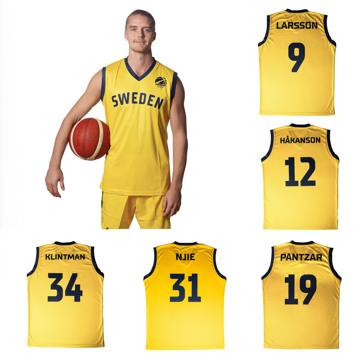 Sweden Baskeball - Replicalinne - Sweden
