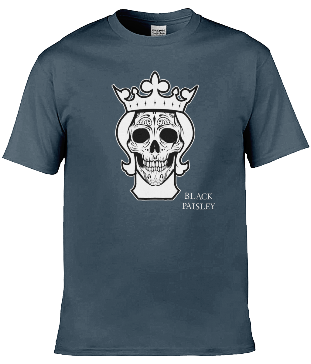 Black Paisley - T-shirt with white logo